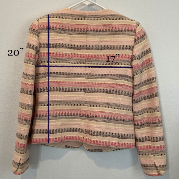 Tahari Round Neck Multi Color Jacket - Picture 6 of 7